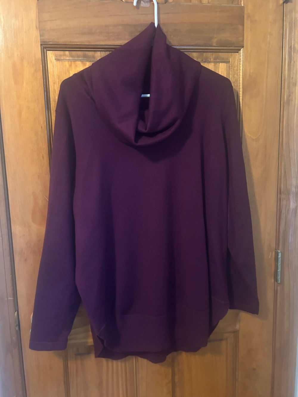 Cyrus Cowl Neck Pullover Sweater | 1X | Blackberry